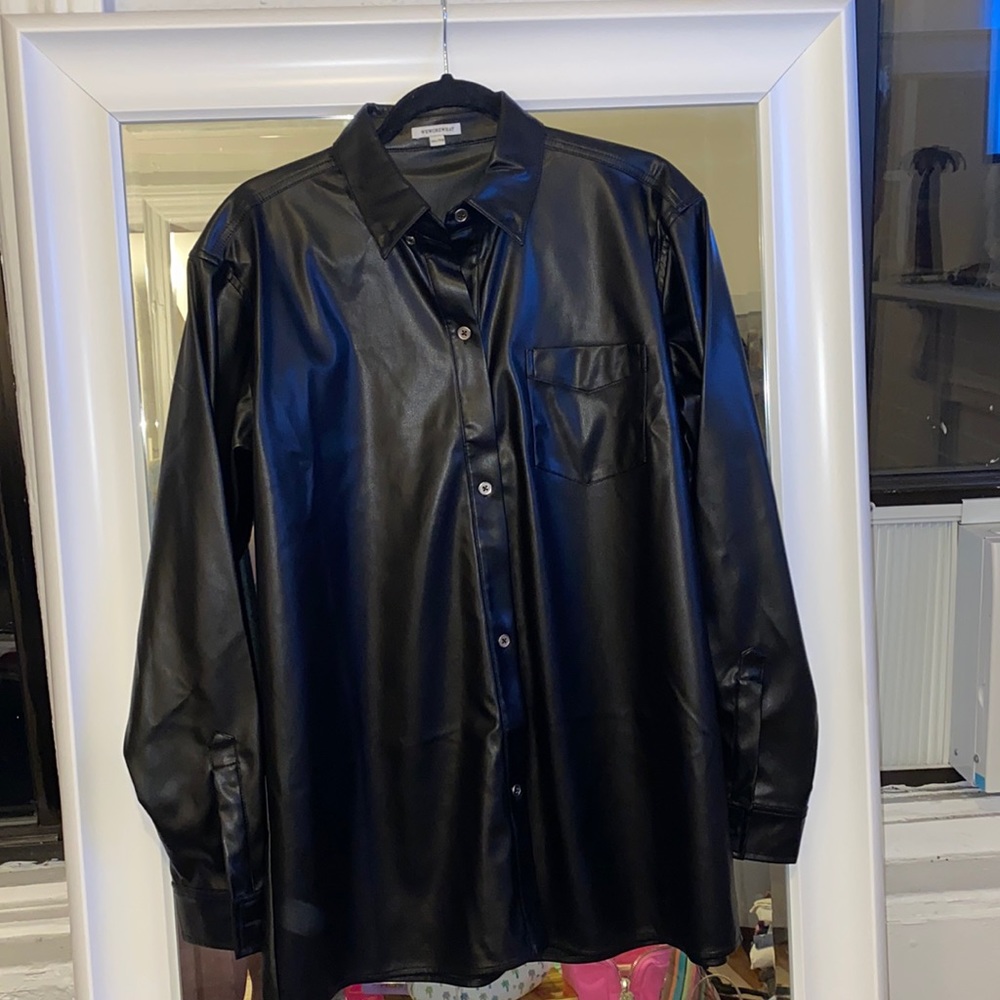 Vegan Leather Shirt NEVER WORN